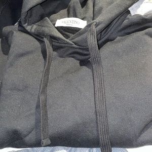 Valentino Cropped Hoodie Sweatshirt